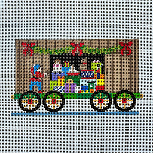 Toys Boxcar - NP Express - Susan Roberts Needlepoint Designs - Hand-painted Canvas