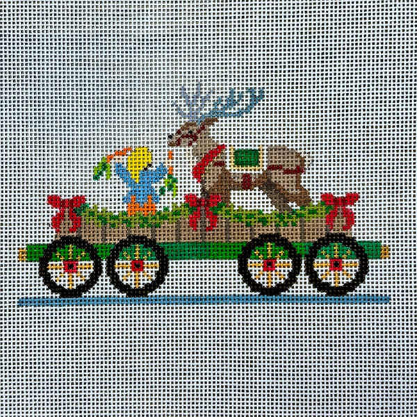 Reindeer - NP Express - Susan Roberts Needlepoint Designs - Hand-painted Canvas