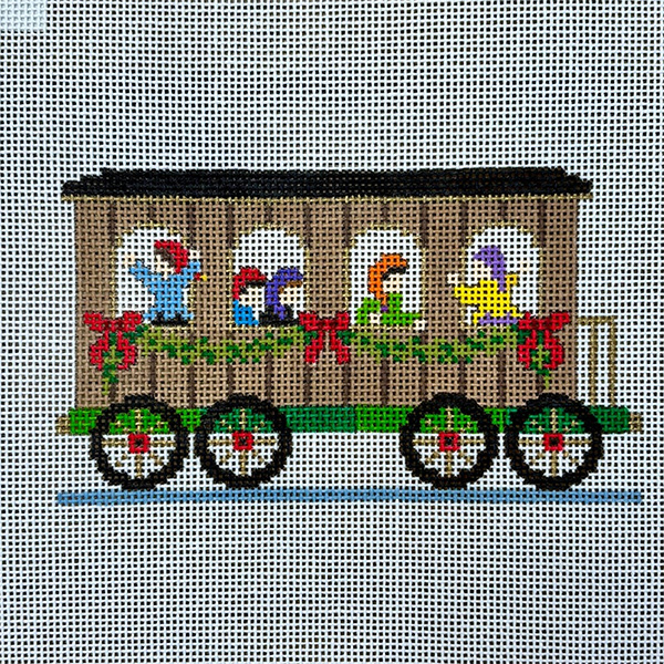 Elves - NP Express - Susan Roberts Needlepoint Designs - Hand-painted Canvas