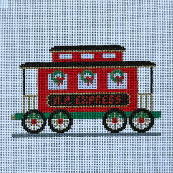 Caboose - NP Express - Susan Roberts Needlepoint Designs - Hand-painted Canvas