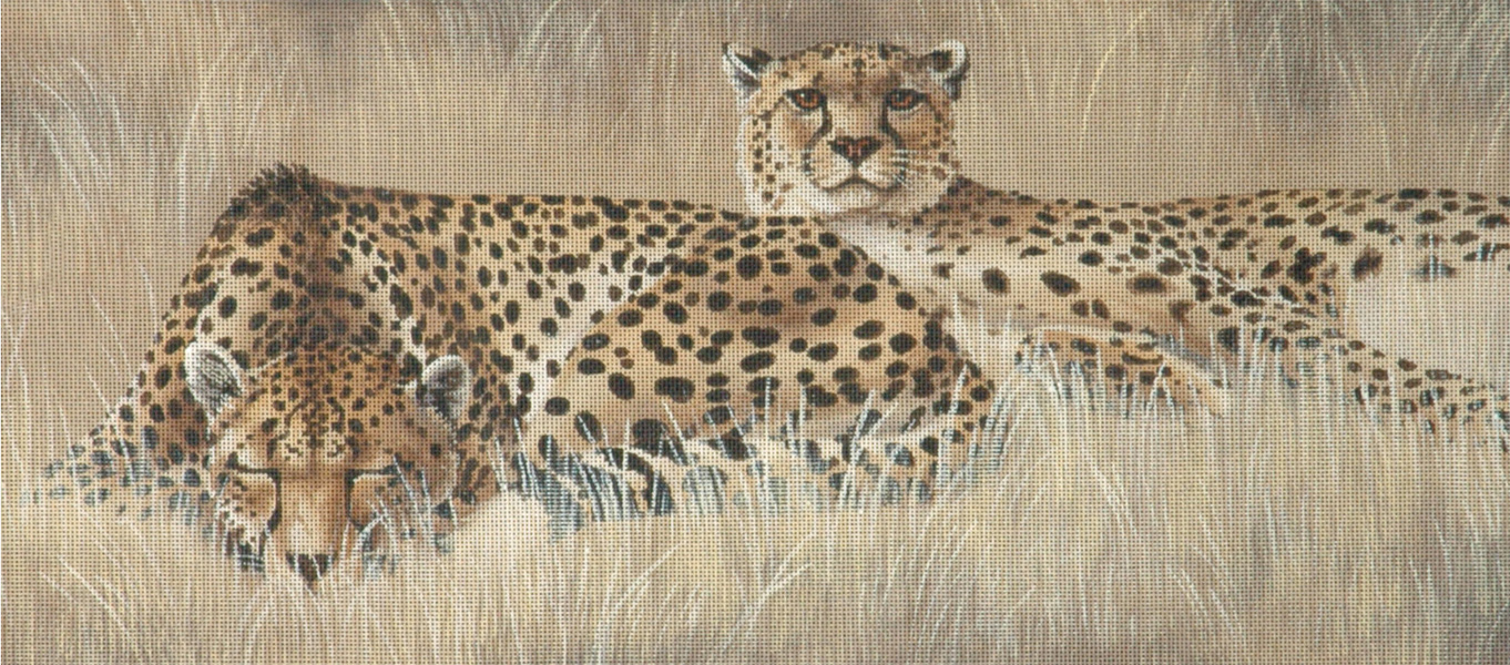 Cheetah Pair - Hand Painted Canvas from Tapestry Tent
