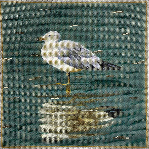 Liz Goodrick-Dillon Hand Painted Needlepoint - Seagull