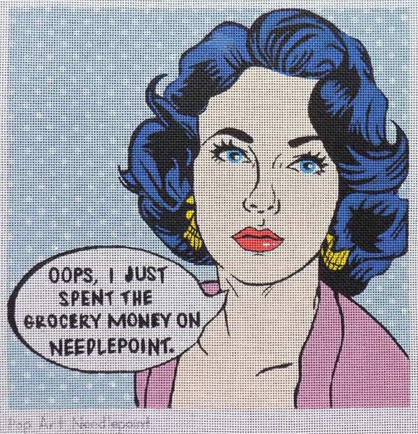 Pop Art Needlepoint - Grocery Money