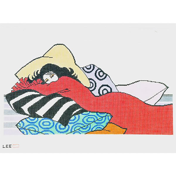 Pillow Girl Hand-painted Wall Hanging Canvas