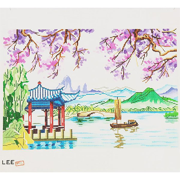 China Scene #2 Hand-painted Wall Hanging Canvas