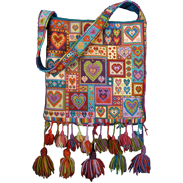 Animal Fayre Needlepoint Bag - Little Heart Patchwork Bag Kit