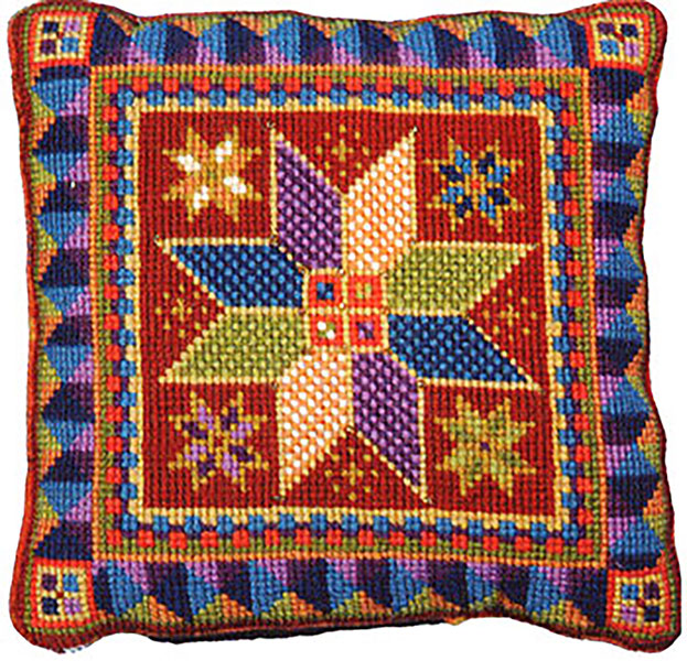 Animal Fayre Needlepoint Cushions Kit - Small Star Tile