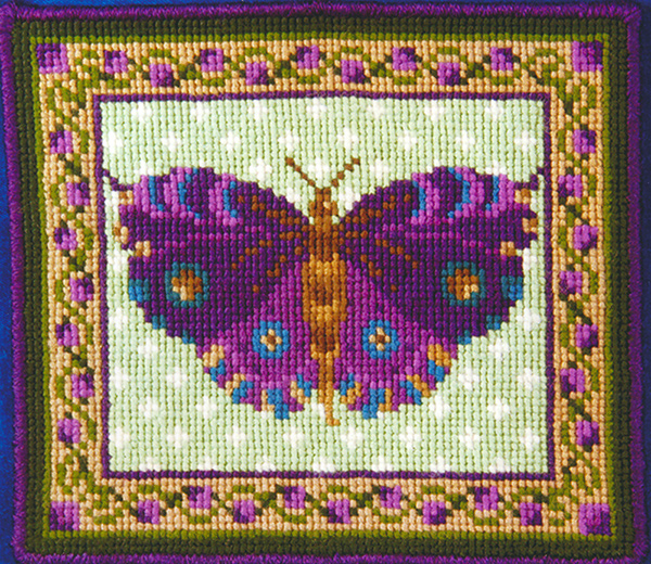 Animal Fayre Needlepoint Miniatures - Purple Butterfly