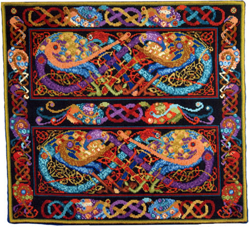 Animal Fayre Needlepoint Tapestry - Celtic Peacocks