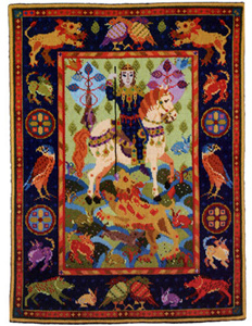Vintage European Lady Gobelin Tapestry Needlepoint Canvas A00307 18CT Mono Deluxe,12 X 15