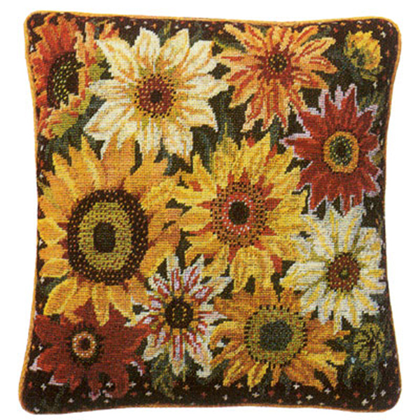 Primavera Needlepoint Cushion Kit - Sunflower Harvest