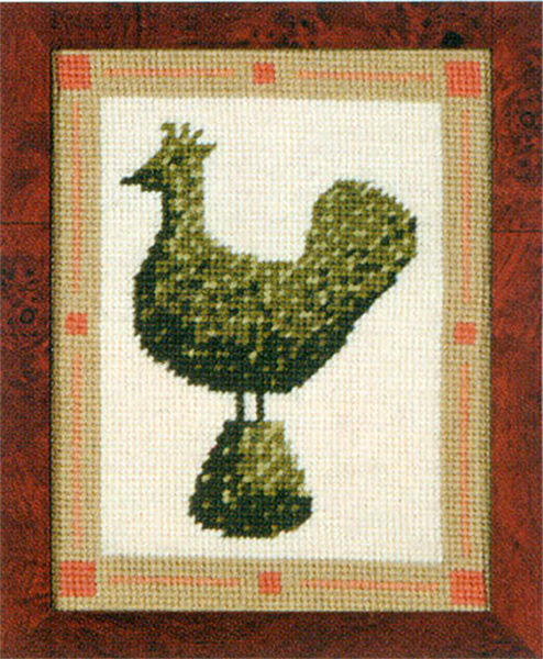 Primavera Needlepoint Picture Kit - Topiary Cockerel