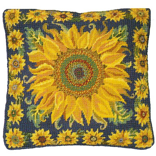 Primavera Needlepoint Cushion Kit - Sunflower Garden
