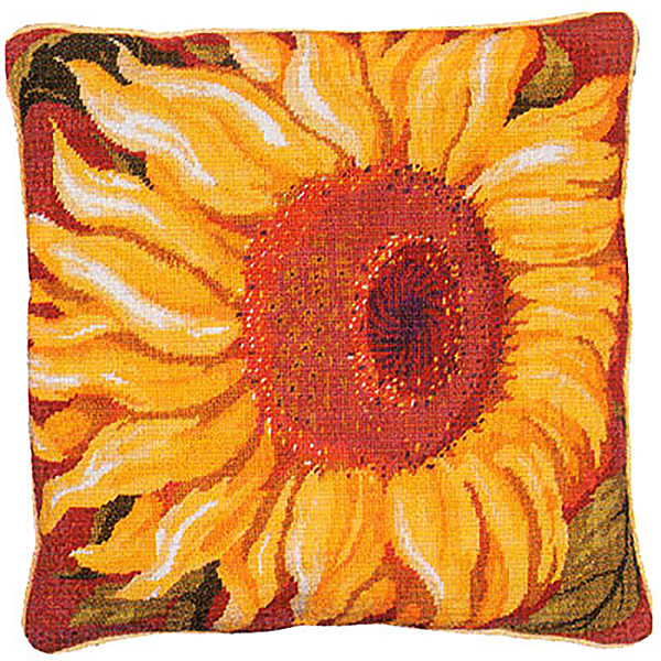 Primavera Needlepoint Cushion Kit - Single Sunflower