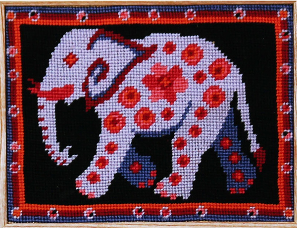 Primavera Needlepoint Picture Kit - Emily's Elephant