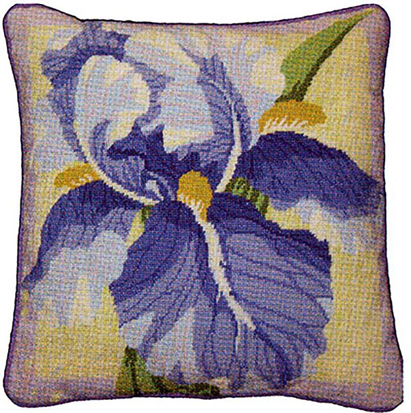 Primavera Needlepoint Cushion Kit - Single Iris