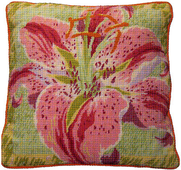 Primavera Needlepoint Cushion Kit - Single Lily