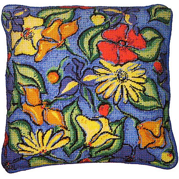 Primavera Needlepoint Cushion Kit - Flowers