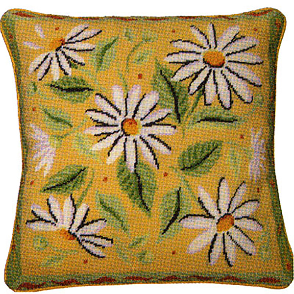 Primavera Needlepoint Cushion Kit - Yellow Daisies
