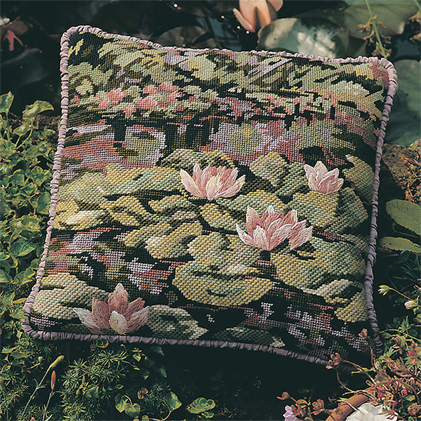 Glorafilia Needlepoint - Waterlilies Cushion Kit