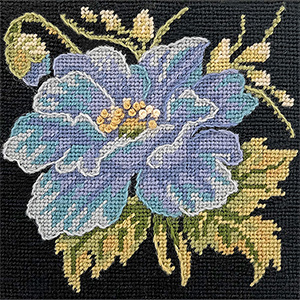 Glorafilia Needlepoint  - Blue Poppy Miniature Kit