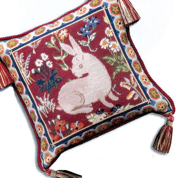 Glorafilia Needlepoint - Cushions & Pillows - Medieval Rabbit