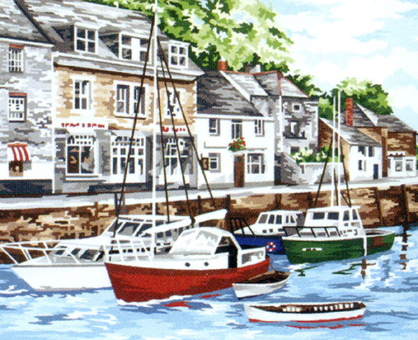 Padstow Harbour - Anchor British Collection Needlepoint Tapestry Kit