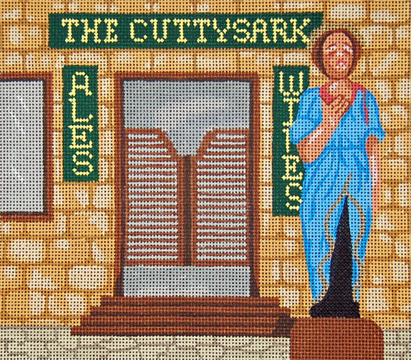Pub 07 - The Cuttysark - Hand-Painted Needlepoint Canvas
