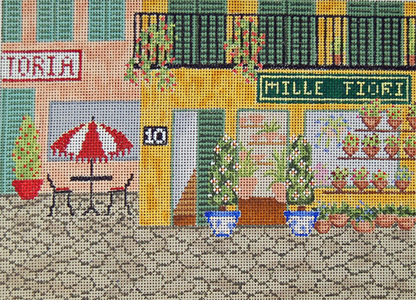 Flower Shop - Hand-Painted Needlepoint Canvas