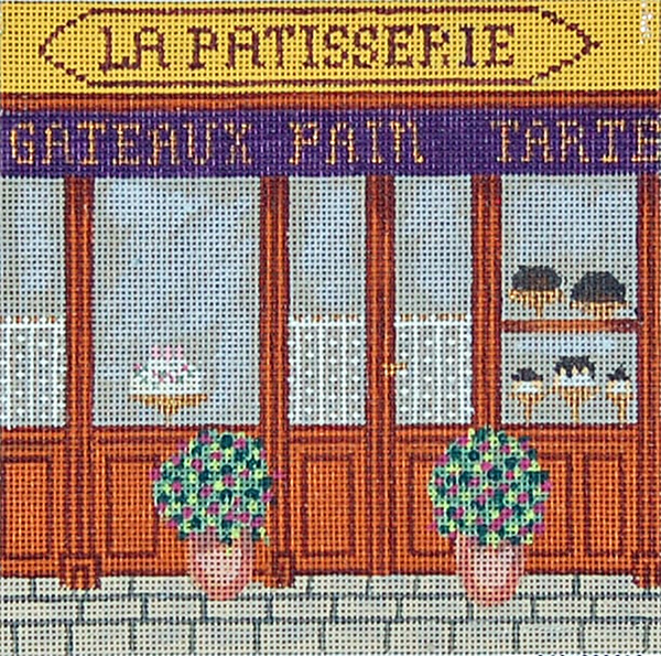 Pastry Shop - Hand-Painted Needlepoint Canvas