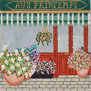 Flower Shop - Hand-Painted Needlepoint Canvas