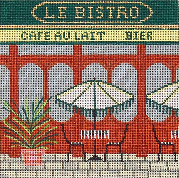 Bistro - Hand-Painted Needlepoint Canvas