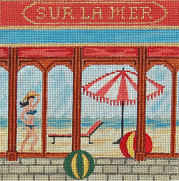 La Mer - Hand-Painted Needlepoint Canvas