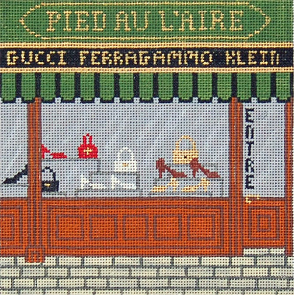 Shoe Store - Hand-Painted Needlepoint Canvas